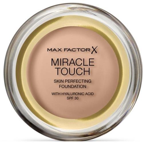 Max Factor Miracle Touch Skin Perfecting Foundation 45 Warm Almond - 1...