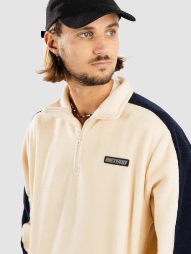 Method Mag Fast Times 1/4 Zip Fleecetröja Hoodie oat/navy