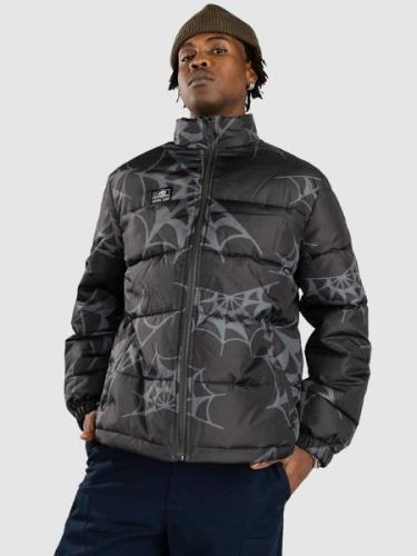 Lurking Class Spider Webs Puffer Jacka black