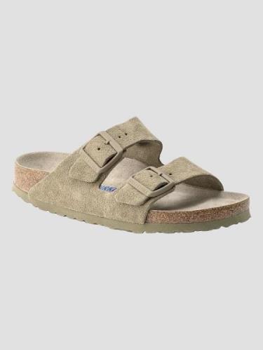 Birkenstock Arizona Suede Leather Sandaler faded khaki