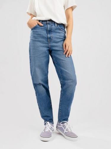 Levi's High Waisted Mom 29 Jeans medium indigo worn in