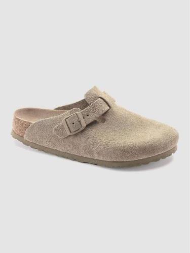 Birkenstock Boston Suede Leather Sandaler faded khaki