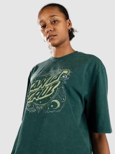 Santa Cruz Ornate Dot Front Oversized T-Shirt emerald acid wash