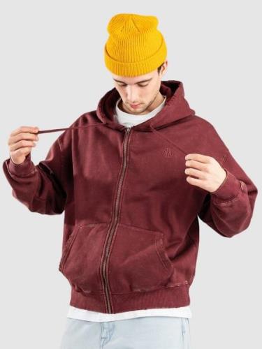 Ninth Hall Fundamental Hoodie med Dragkedja maroon