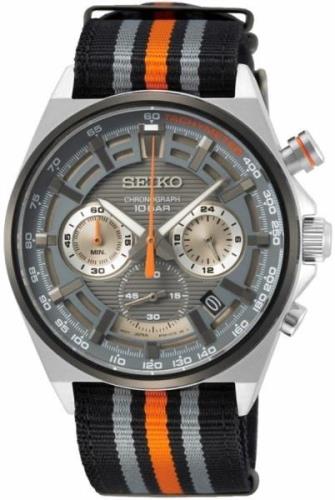 Seiko Herrklocka SSB403P1 Neo Sports Grå/Textil Ø41 mm