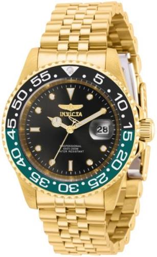 Invicta Herrklocka 36043 Pro Diver Svart/Gulguldtonat stål Ø40 mm