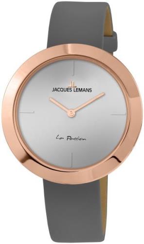 Jacques Lemans Damklocka 1-2031G La Passion Grå/Läder Ø37 mm