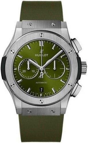 Hublot Herrklocka 541.NX.8970.RX Classic Fusion Grön/Gummi Ø42 mm