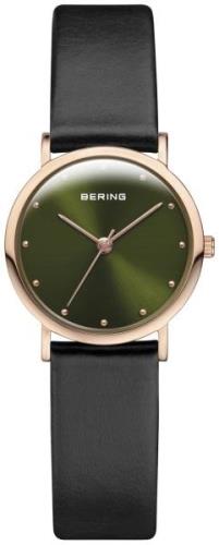 Bering Damklocka 13426-469 Classic Grön/Läder Ø26 mm