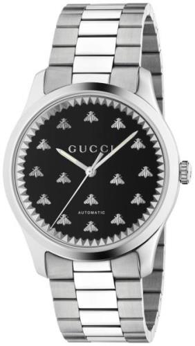 Gucci Herrklocka YA126283 G-Timeless Svart/Stål Ø42 mm