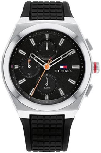 Tommy Hilfiger Herrklocka 1791898 Connor Svart/Gummi Ø44 mm