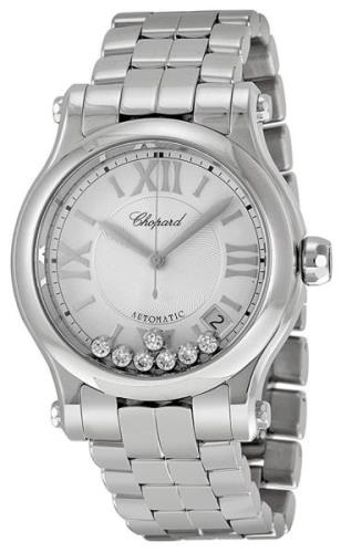 Chopard Damklocka 278559-3002 Happy Sport Silverfärgad/Stål Ø36 mm