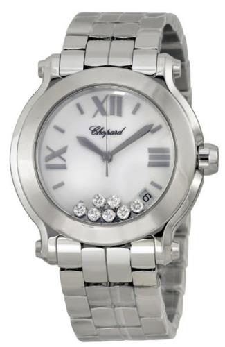 Chopard Damklocka 278477-3001 Happy Sport Vit/Stål Ø36 mm