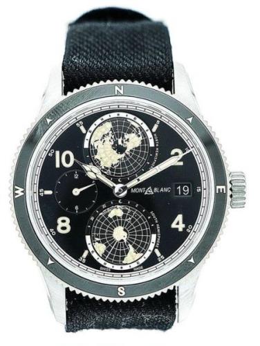 Montblanc 1858 Herrklocka 117837 Svart/Textil Ø42 mm