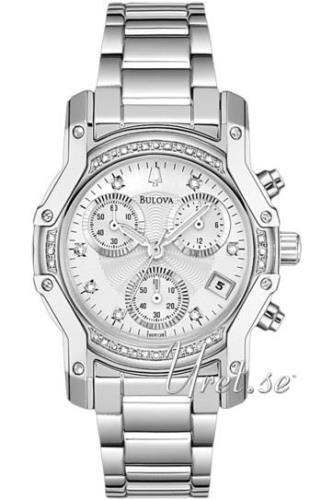 Bulova Damklocka 96R138 Diamond Silverfärgad/Stål