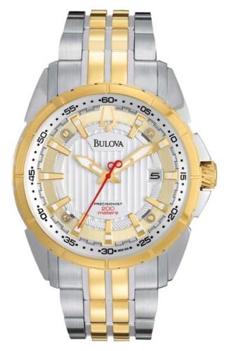 Bulova Herrklocka 98B169 Campton Silverfärgad/Gulguldtonat stål