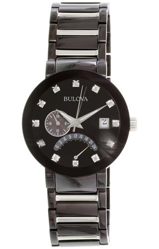 Bulova Herrklocka 98D109 Diamond Svart/Stål Ø40 mm