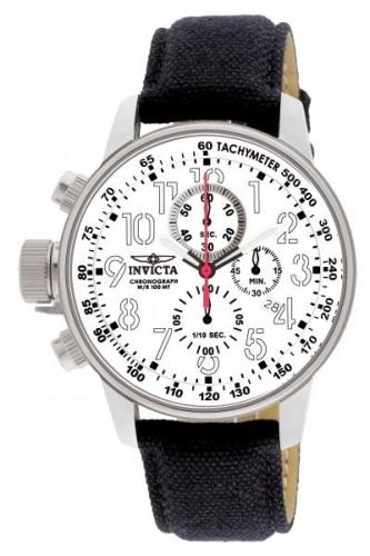 Invicta Herrklocka 1514 Force Lefty Silverfärgad/Textil Ø46 mm