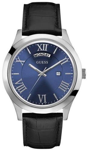 Guess Herrklocka W0792G1 Metropoliton Blå/Läder Ø44 mm