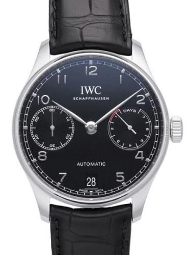 IWC Herrklocka IW500703 Portuguese Svart/Läder Ø42.3 mm