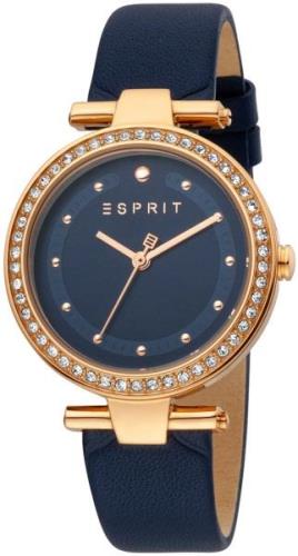 Esprit Damklocka ES1L153L0045 Blå/Läder Ø34 mm