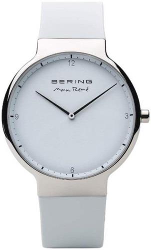 Bering Herrklocka 15540-904 Max Rene Vit/Gummi Ø40 mm