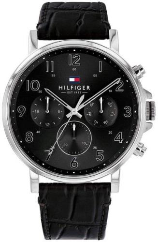 Tommy Hilfiger Herrklocka 1710381 Svart/Läder Ø46 mm