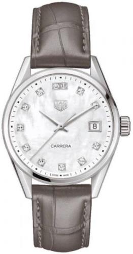 TAG Heuer Damklocka WBK1318.FC8258 Carrera Lady Vit/Läder Ø36 mm