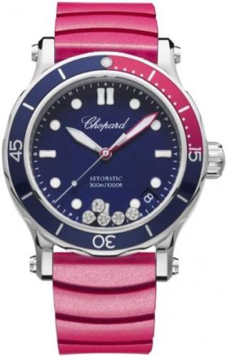 Chopard Damklocka 278587-3002 Happy Ocean Blå/Gummi Ø40 mm