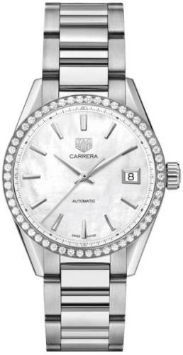 TAG Heuer Damklocka WBK2316.BA0652 Carrera Lady Vit/Stål Ø36 mm