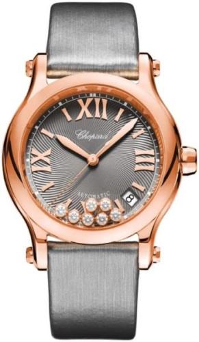 Chopard Damklocka 274808-5012 Happy Sport Grå/Satin Ø36 mm