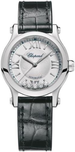 Chopard Damklocka 278573-3011 Happy Sport Silverfärgad/Läder Ø30 mm