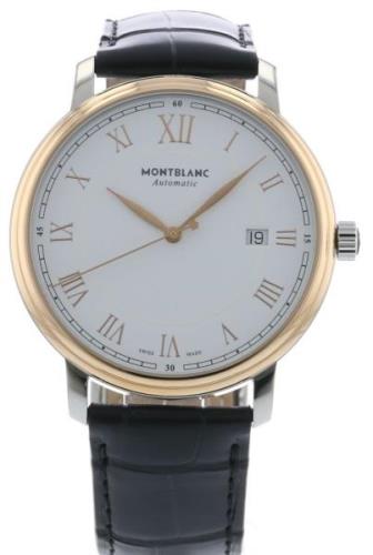 Montblanc Herrklocka 114336 Tradition Vit/Läder Ø40 mm