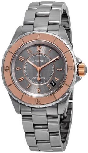 Chanel Damklocka H4185 J12 Grå/Keramik Ø38 mm