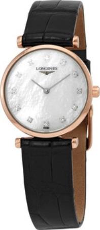 Longines Damklocka L4.209.1.97.2 Grande Classique Vit/Läder Ø24 mm