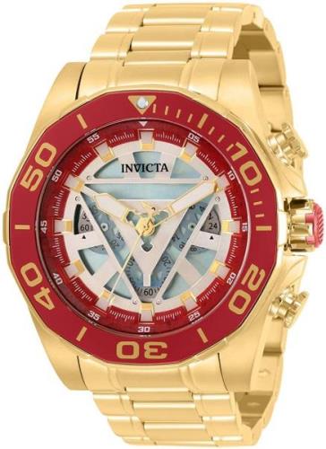 Invicta Herrklocka 33313 Flerfärgad/Gulguldtonat stål Ø48 mm