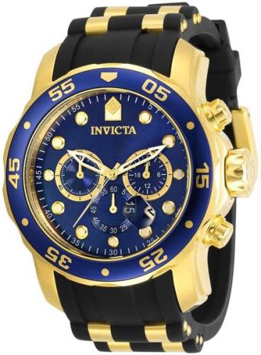 Invicta Herrklocka 30763 Pro Diver Blå/Gulguldtonat stål Ø48 mm