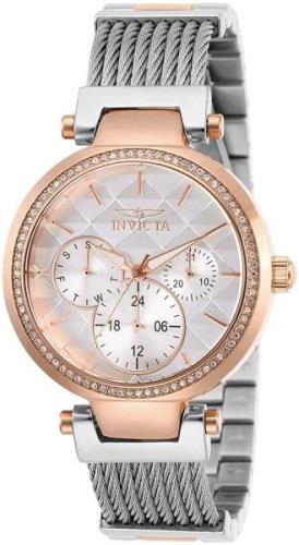 Invicta Damklocka 28922 Angel Vit/Roséguldstonat stål Ø36 mm