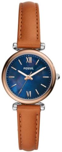 Fossil Damklocka ES4701 Carlie Mini Blå/Läder Ø28 mm