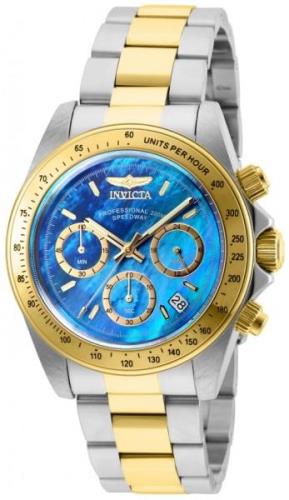 Invicta Herrklocka 28668 Speedway Blå/Gulguldtonat stål Ø39.5 mm