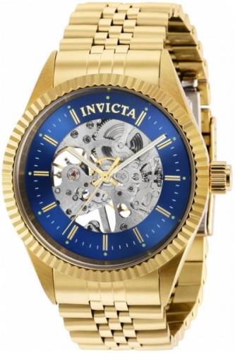 Invicta Herrklocka 36443 Specialty Blå/Gulguldtonat stål Ø43 mm