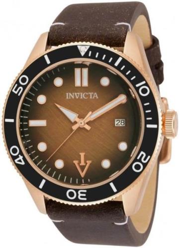 Invicta Herrklocka 33517 Vintage Brun/Läder Ø44 mm