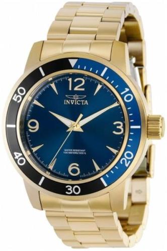 Invicta Herrklocka 38521 Specialty Blå/Gulguldtonat stål Ø45 mm