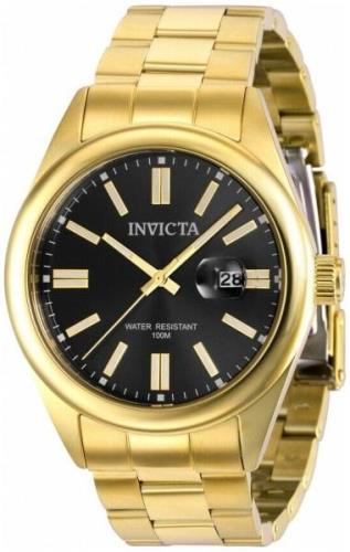 Invicta Herrklocka 38460 Pro Diver Svart/Gulguldtonat stål Ø43 mm