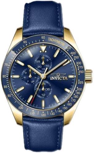 Invicta Herrklocka 38977 Aviator Blå/Läder Ø45 mm