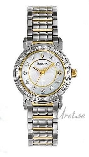 Bulova Damklocka 98R104 Diamonds Dam Vit/Stål Ø26 mm