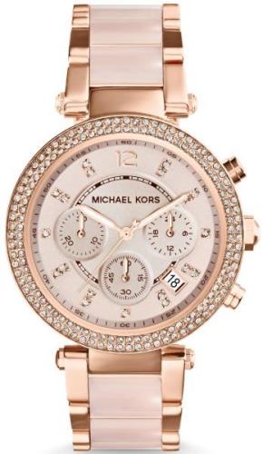 Michael Kors Damklocka MK5896 Parker Roséguldstonad/Roséguldstonat