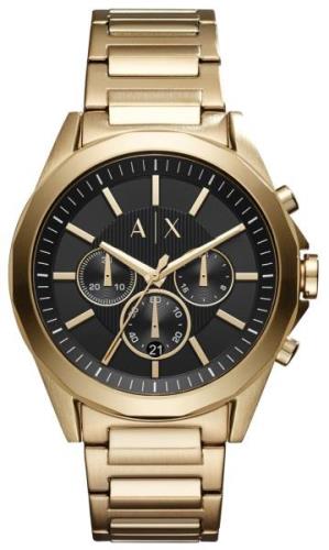 Armani Exchange Herrklocka AX2611 Drexler Svart/Gulguldtonat stål