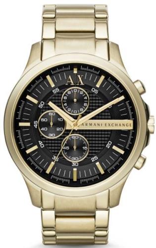 Armani Exchange Herrklocka AX2137 Hampton Svart/Gulguldtonat stål