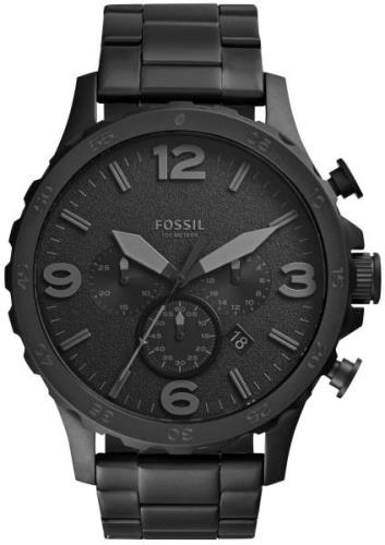 Fossil Herrklocka JR1401 Nate Svart/Stål Ø50 mm